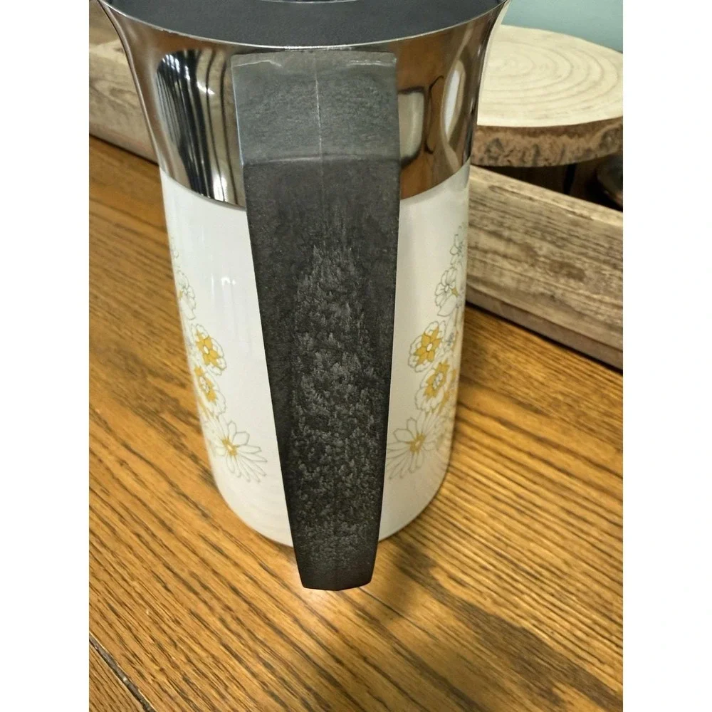 9 cup floral bouquet coffee percolator